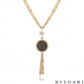 Bvlgari Rose Gold Diamond & Mother of Pearl Monete Necklace 355982 Bvlgari Rose Gold Diamond & Mother of Pearl Monete Necklace 355982
